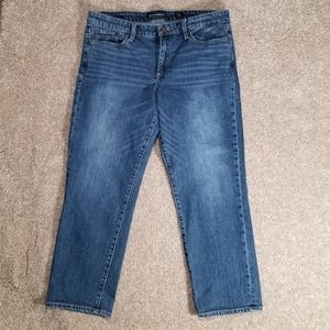 Lucky Brand Sweet Crop Straight Leg Mid Rise Denim Jeans